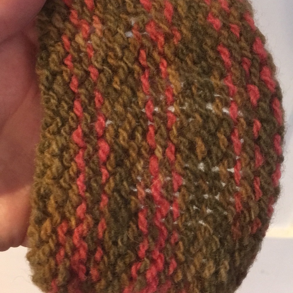 Hand Knit Infinity Scarf - Picture 2 of 2
